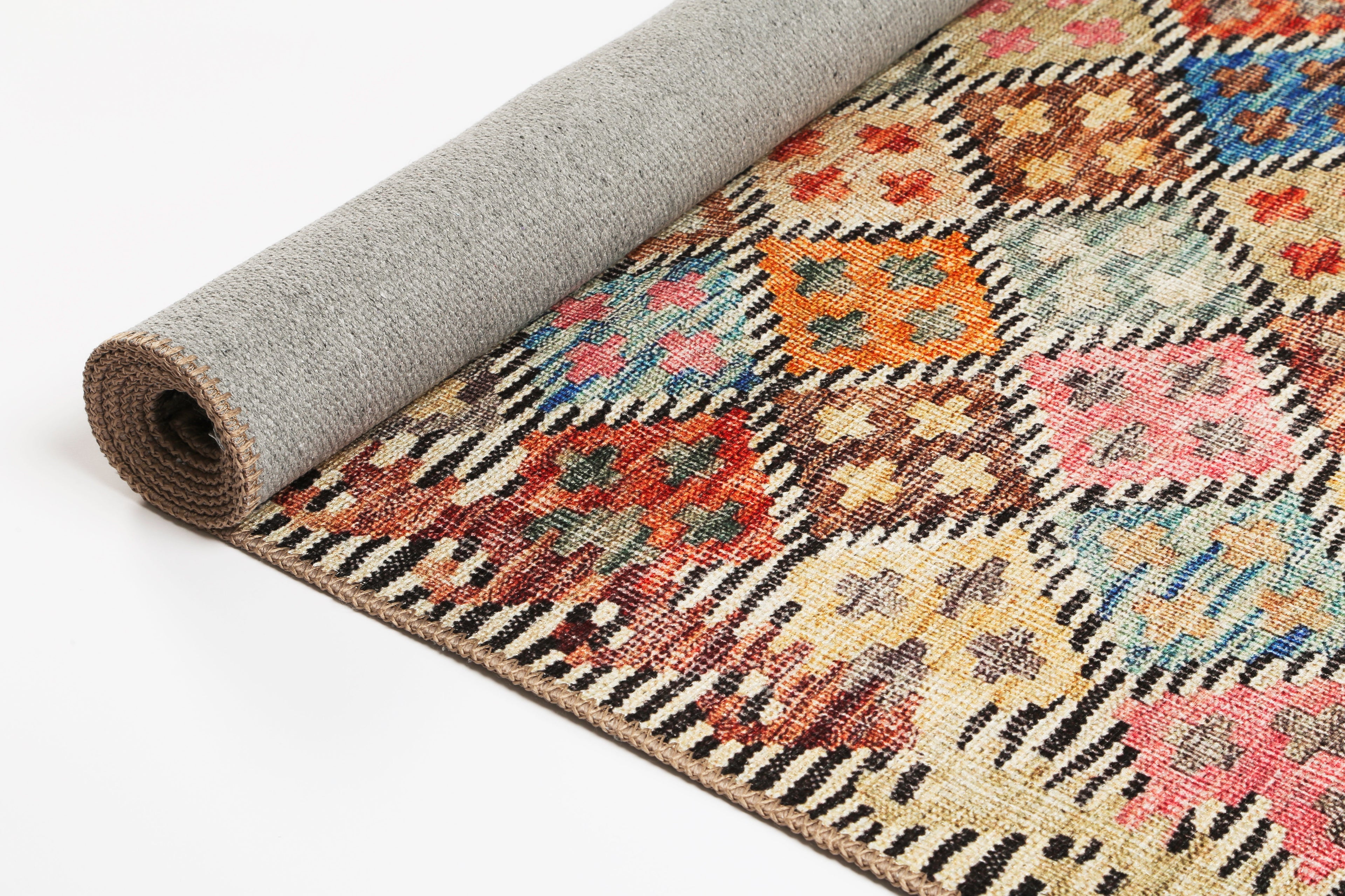 Diamond Vintage Multi Washable Rug - VITAL 2643-00