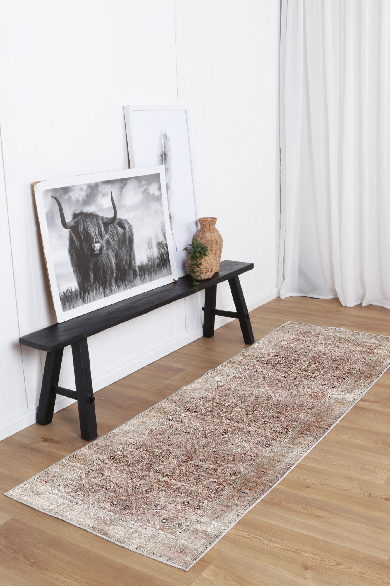 Distressed Vintage Levent Runner Rug - VITAL 3211-00