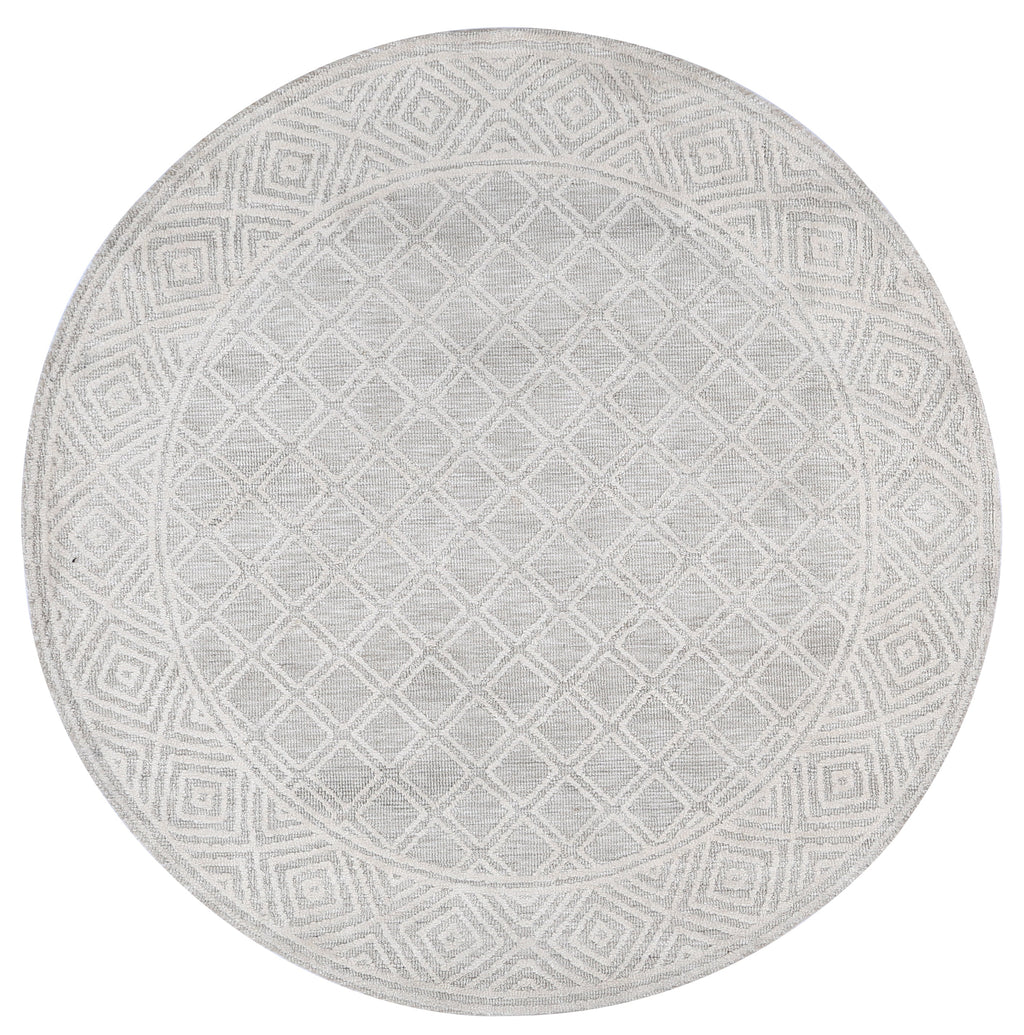 Amritsar Diamond Trellis Cream Round Rug