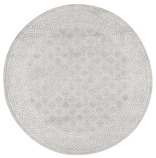 Amritsar Diamond Trellis Cream Round Rug