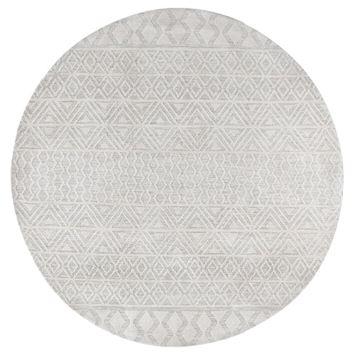 Amritsar Ramdass Cream Round Cotton Blend Rug
