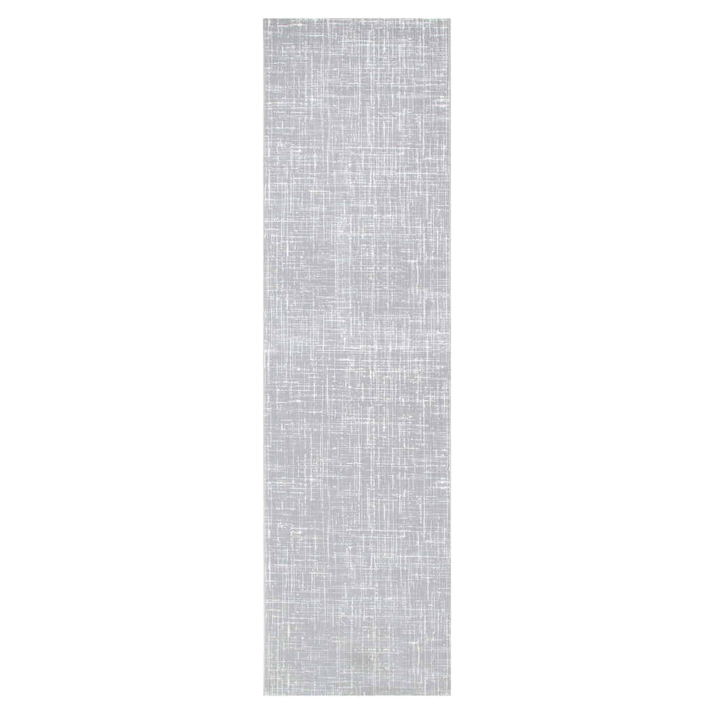 Atina Distressed Geo Lines Grey Rug - AT02