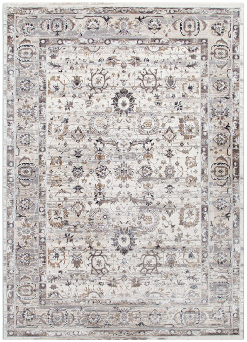 Atina Distressed Transitional Beige Grey Rug - AT05
