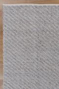 Basalt Grey Wool Blend Textured Rug - GREY