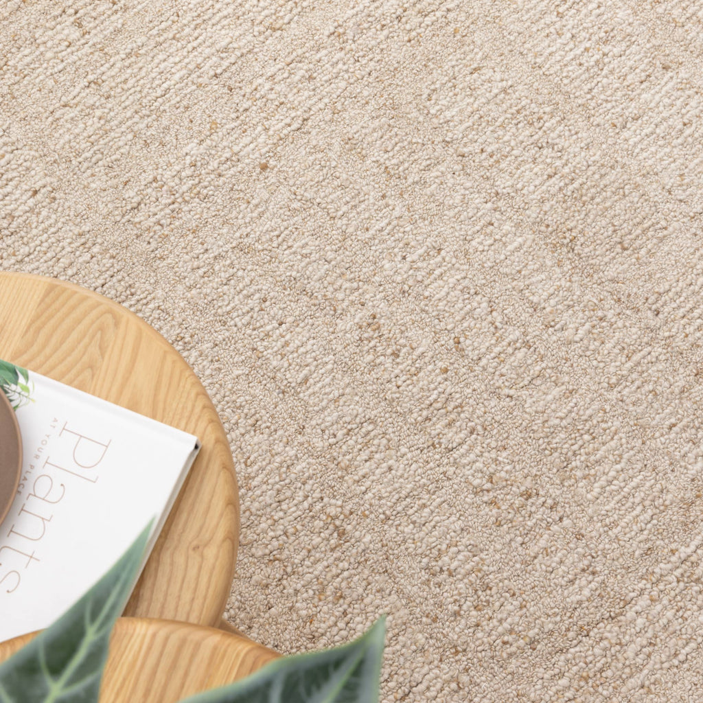 Seren Beige Modern Wool Rug