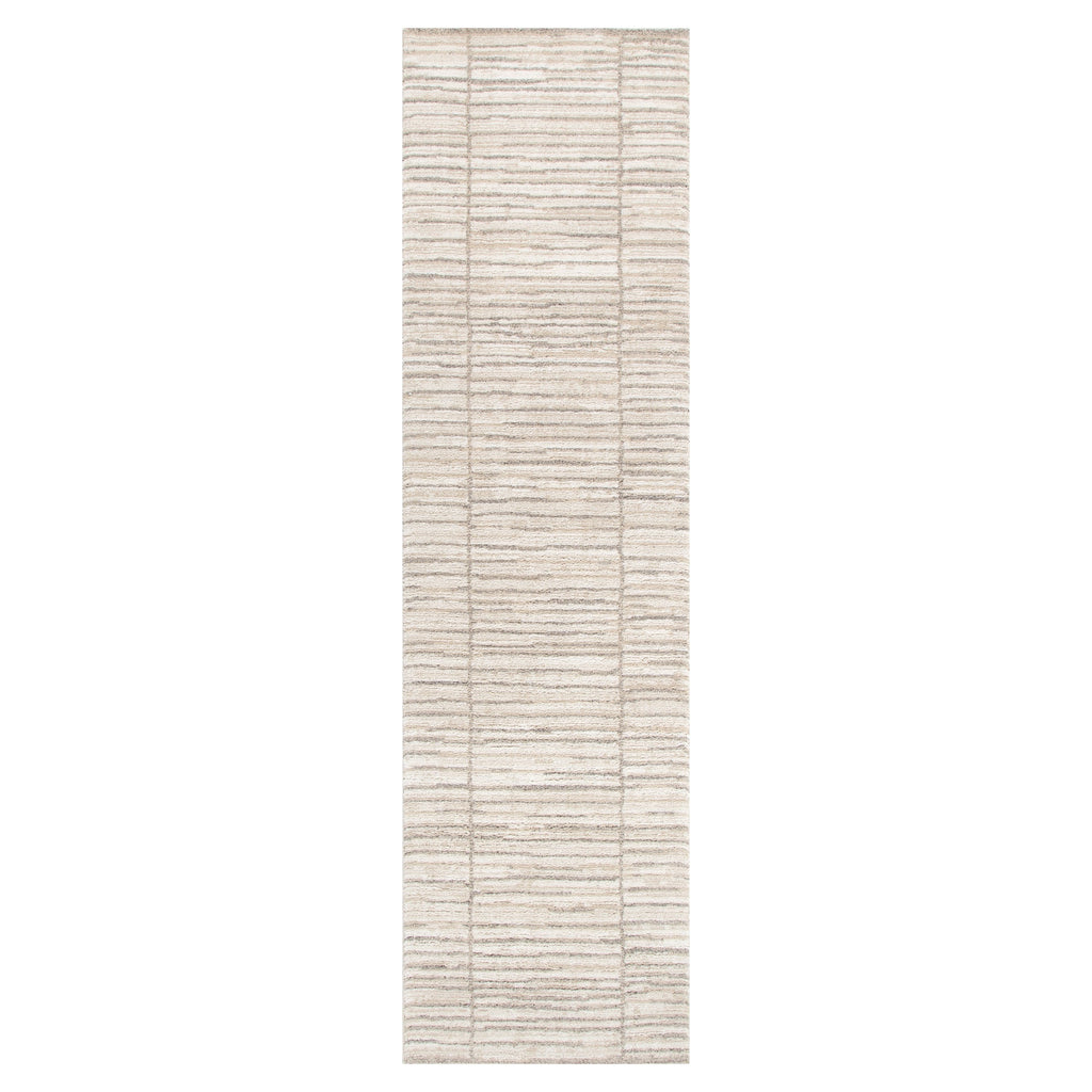 Clara Distressed Thick Lines Beige Grey Rug - C107