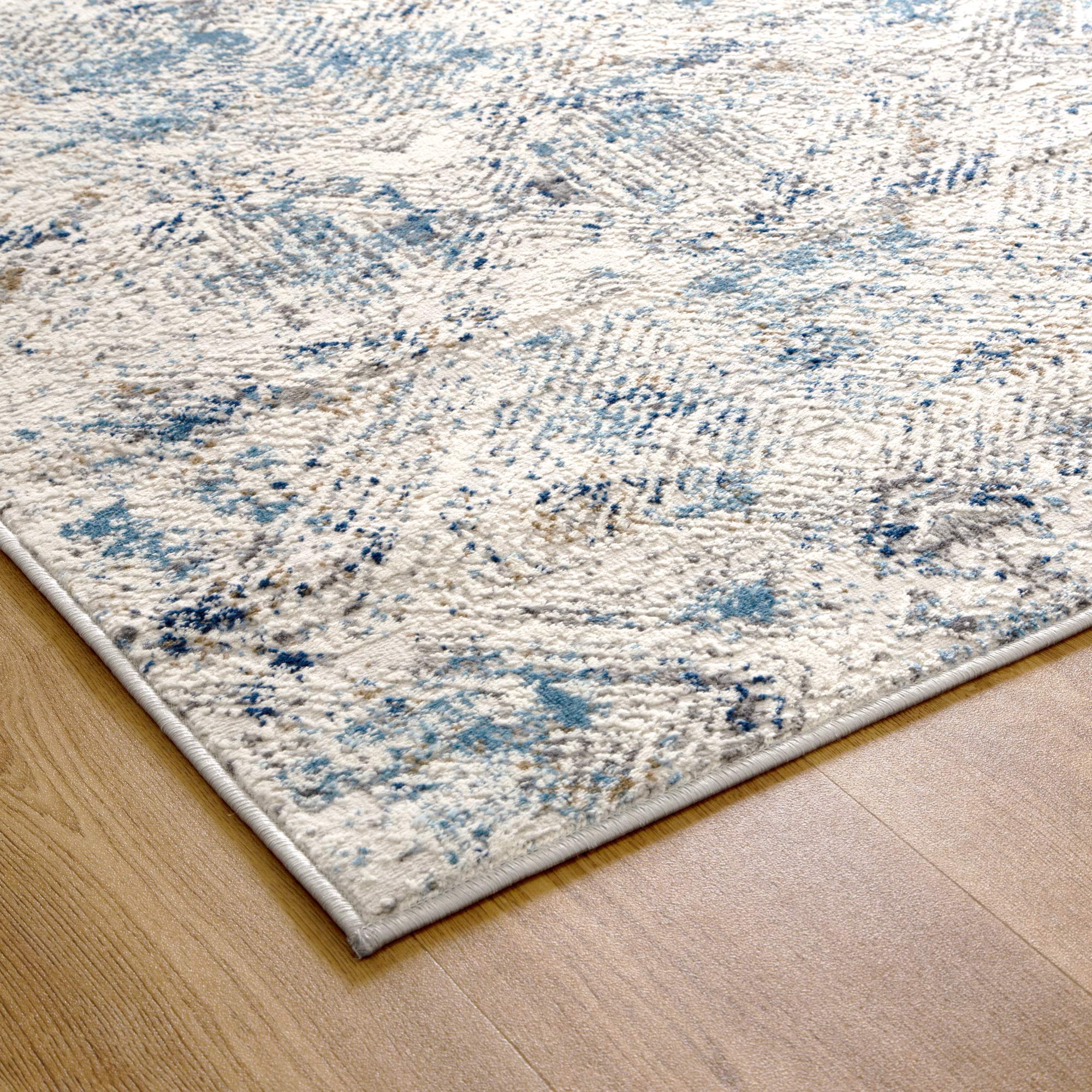 Expressions Navy Blue Ikat Rug - EX06