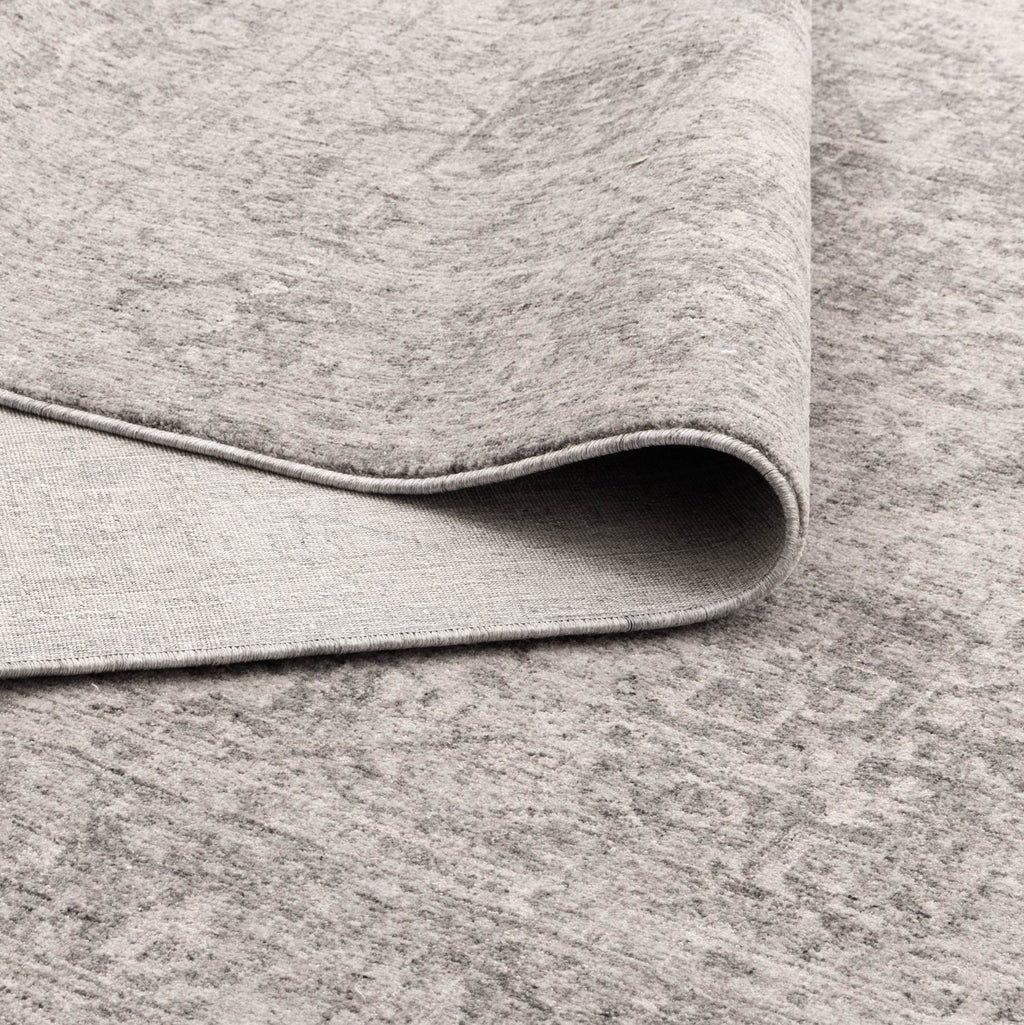Heritage Distressed Medallion Grey Rug - H103:  (Different Tassel)