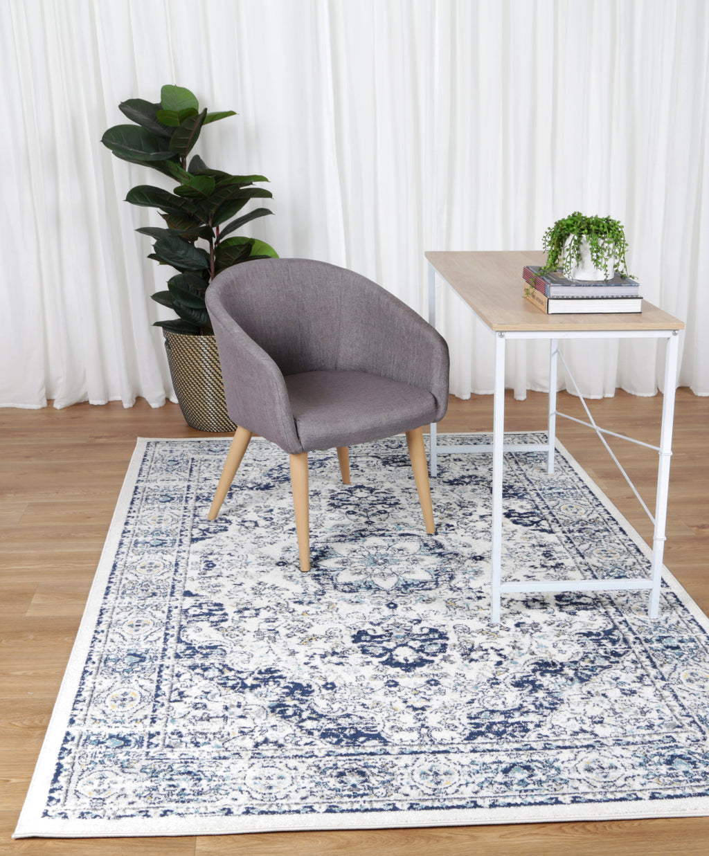 Provence Alpes Navy Multi Traditional Rug - PROV22