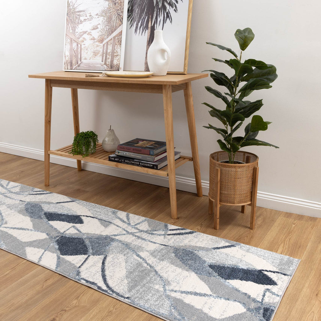 Santana Rhythm Grey Blue Rug - SANTA07
